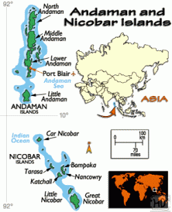 mapa Andamaských ostrovů
