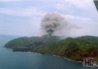 Barrensův ostrov - erupce v květnu 2005